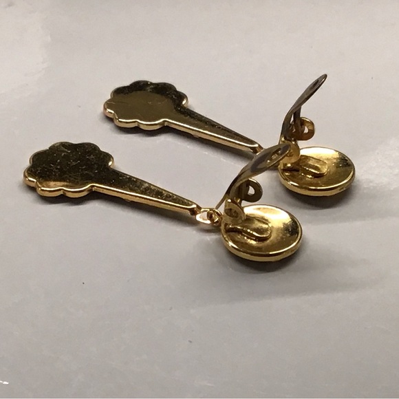 Vintage Chinoiserie Clip Earrings - Beautiful! - Picture 6 of 7